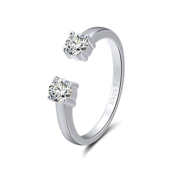 Adjustable womans ring 925 Sterling Silver with stones