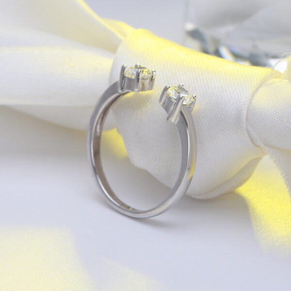 Adjustable womans ring 925 Sterling Silver with stones - Image 3