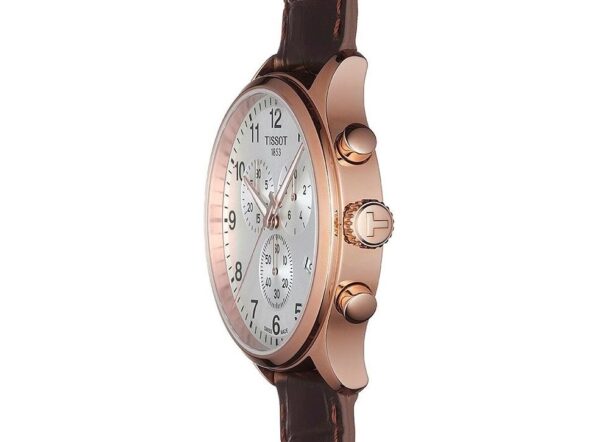 Tissot T116.617.36.037.00 Chrono XL Classic rose gold watch with leather strap - Image 2