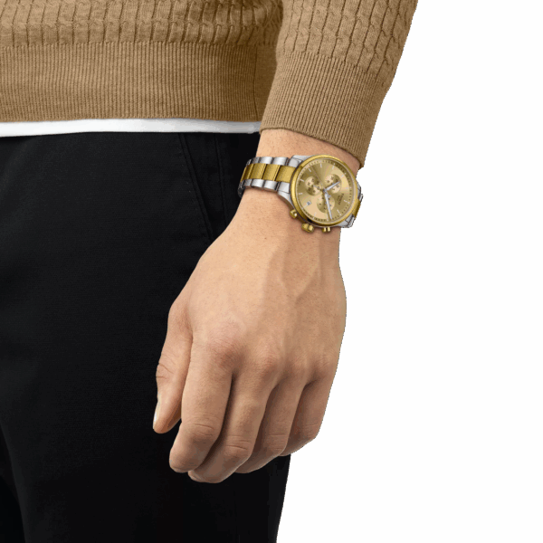Tissot T116.617.22.021.00 Chrono XL Classic silver and gold watch for man - Image 2