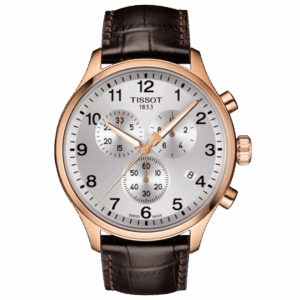Tissot T116.617.36.037.00 Chrono XL Classic rose gold watch with leather strap