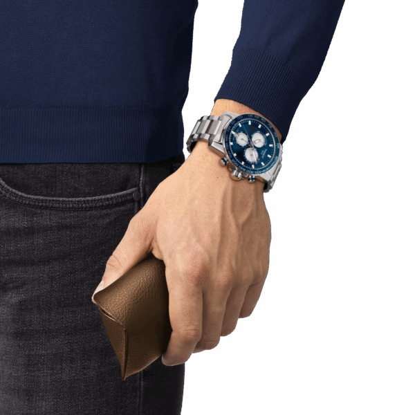Tissot T125.617.11.041.00 Supersport Chrono blue dial watch for men - Image 3