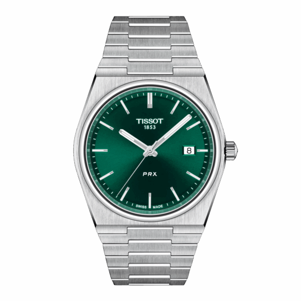 Tissot T137.410.11.091.00 PRX 40mm green dial silver watch for him
