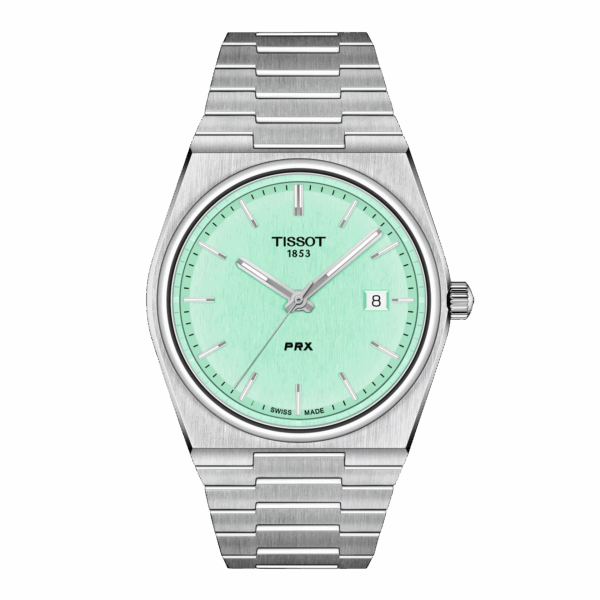Tissot T137.410.11.091.01 PRX 40mm light green dial silver watch for him