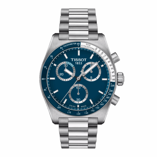 Tissot T149.417.11.041.00 PR516 Chronograph blue dial silver watch for him
