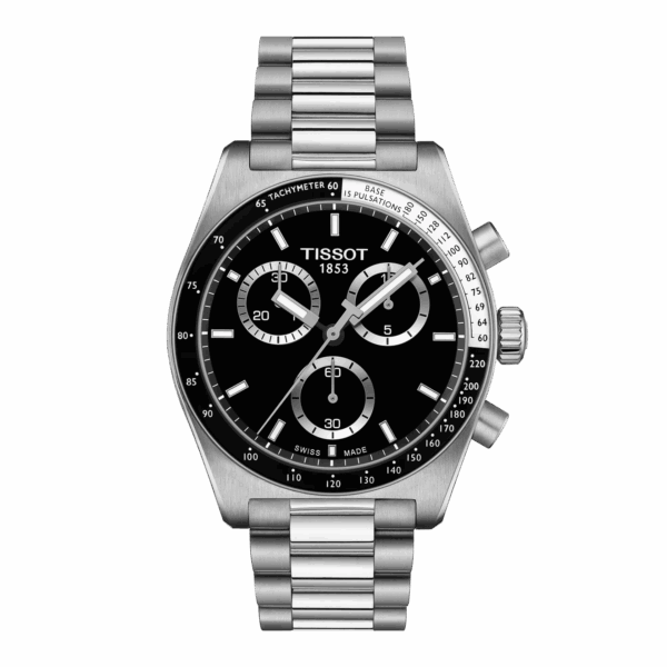 Tissot T149.417.11.051.00 PR516 Chronograph black dial silver watch for him