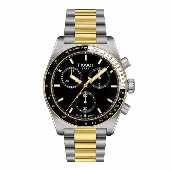 Tissot T149.417.22.051.00 PR516 Chronograph black dial silver and gold watch for man