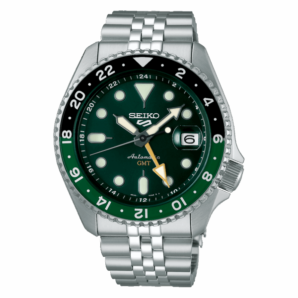 Seiko SSK035K1 5 Sports SKX GMT Bi-Colour Green