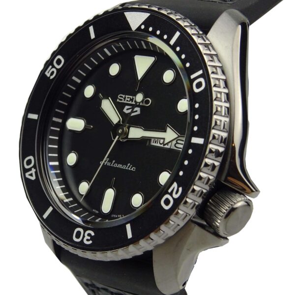 Seiko SRPD65K3 5 Sports Black dial with Silicone strap - Image 3